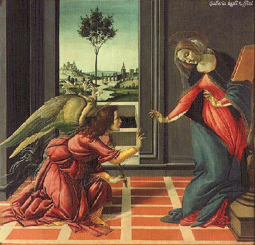 BOTTICELLI, Sandro The Annunciation gfhfghgf